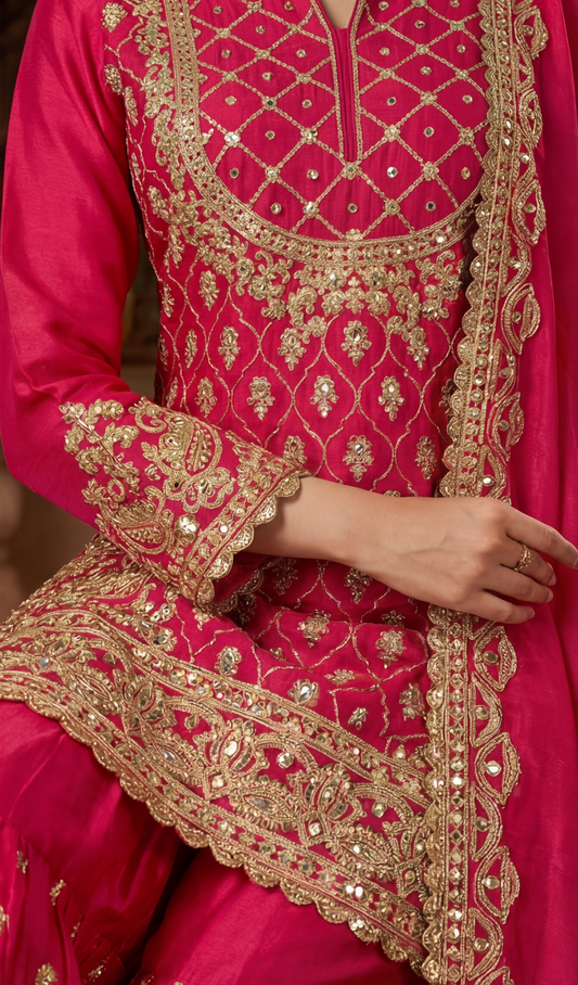 Rani Pink Gharara Set