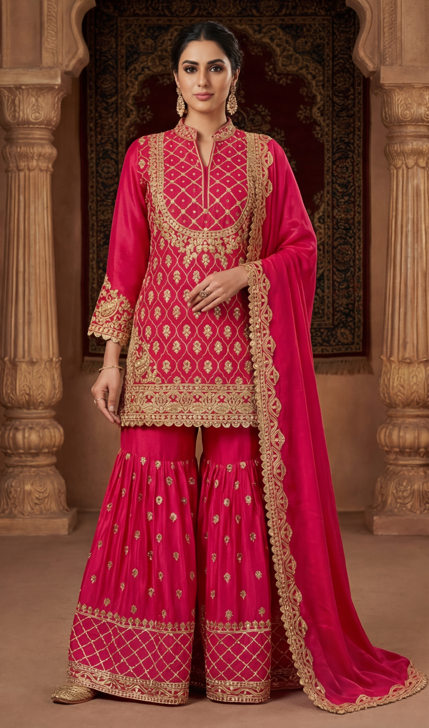 Rani Pink Gharara Set