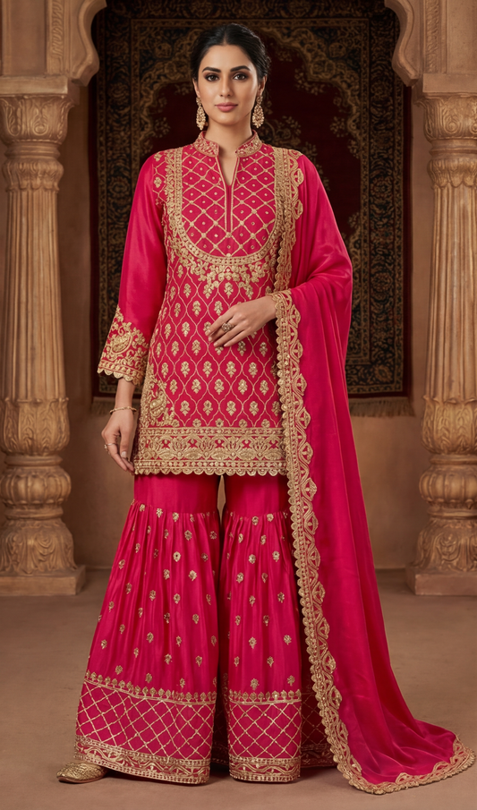 Rani Pink Gharara Set
